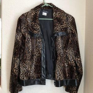 Vintage Leopard polyester jacket